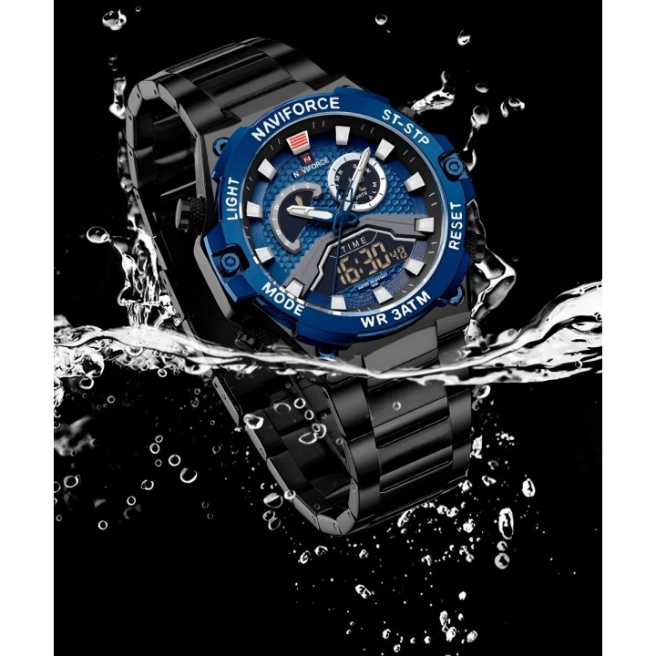 Reloj Naviforce Casual Nf9207 Crono Hombre Acero+ Estuche