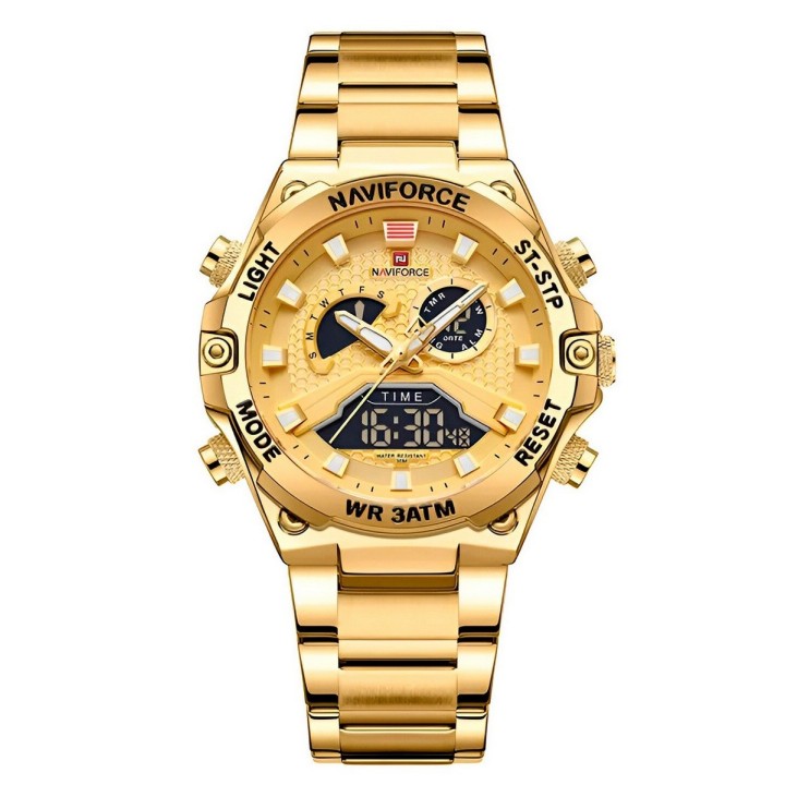 Reloj Naviforce Casual Nf9207 Crono Hombre Acero+ Estuche