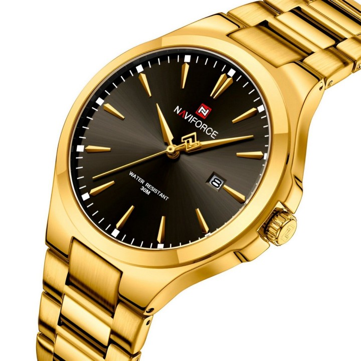 Reloj Naviforce Casual Nf9214 Crono Hombre Acero+ Estuche