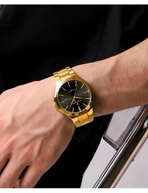 Reloj Naviforce Casual Nf9214 Crono Hombre Acero+ Estuche