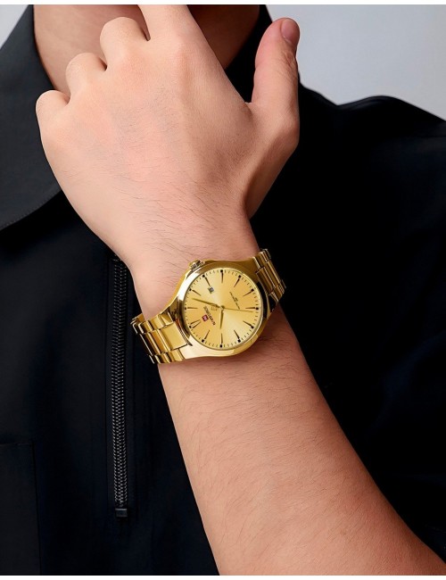 Reloj Naviforce Casual Nf9214 Crono Hombre Acero+ Estuche