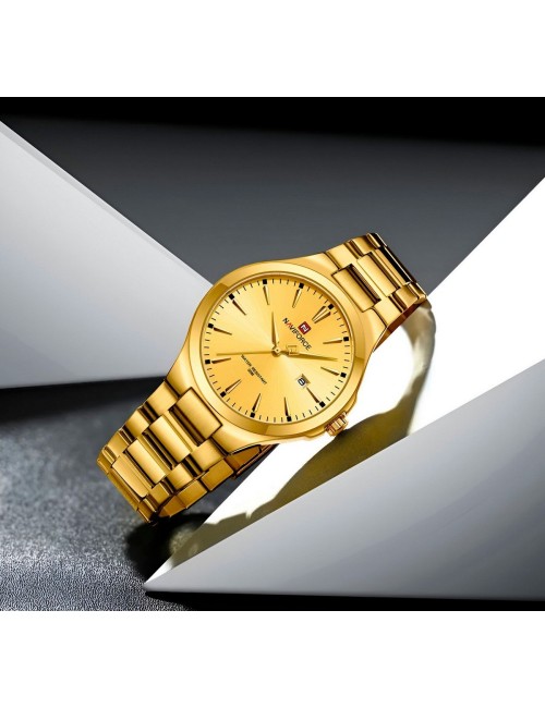 Reloj Naviforce Casual Nf9214 Crono Hombre Acero+ Estuche
