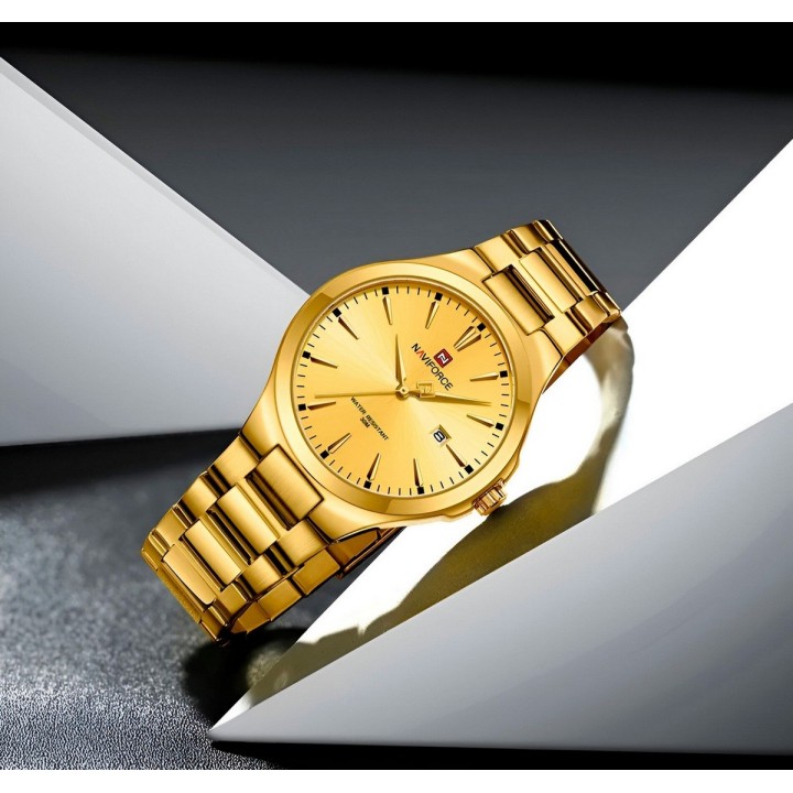 Reloj Naviforce Casual Nf9214 Crono Hombre Acero+ Estuche