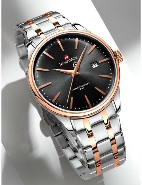 Reloj Naviforce Casual Nf9230 Crono Hombre Acero+ Estuche