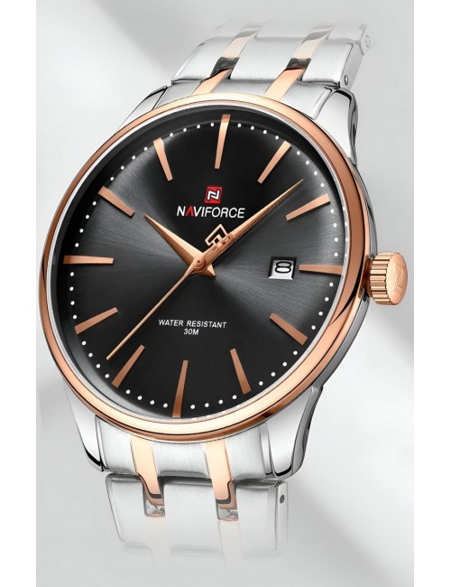 Reloj Naviforce Casual Nf9230 Crono Hombre Acero+ Estuche