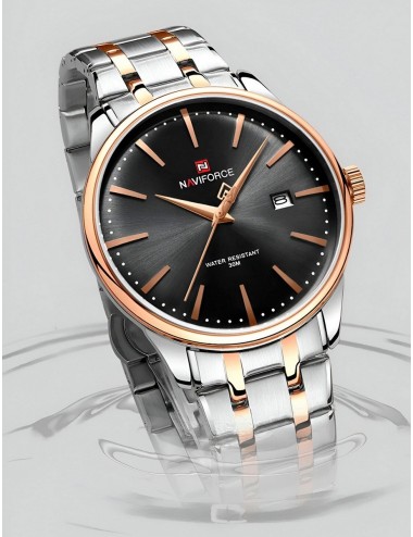 Reloj Naviforce Casual Nf9230 Crono Hombre Acero+ Estuche