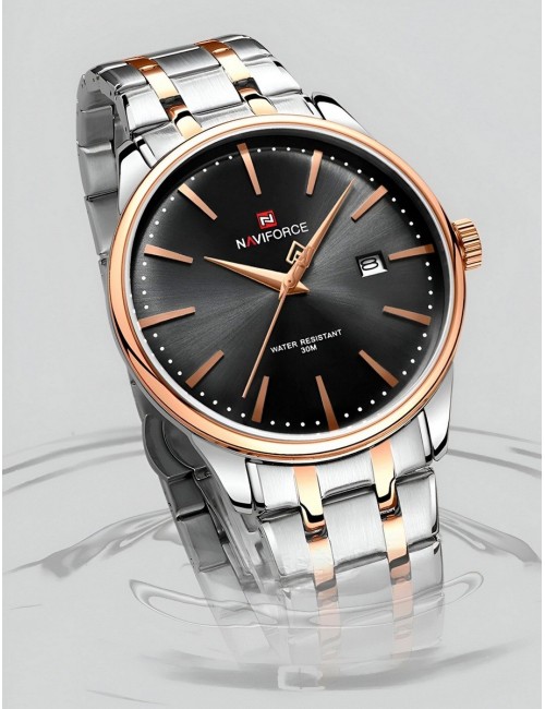 Reloj Naviforce Casual Nf9230 Crono Hombre Acero+ Estuche