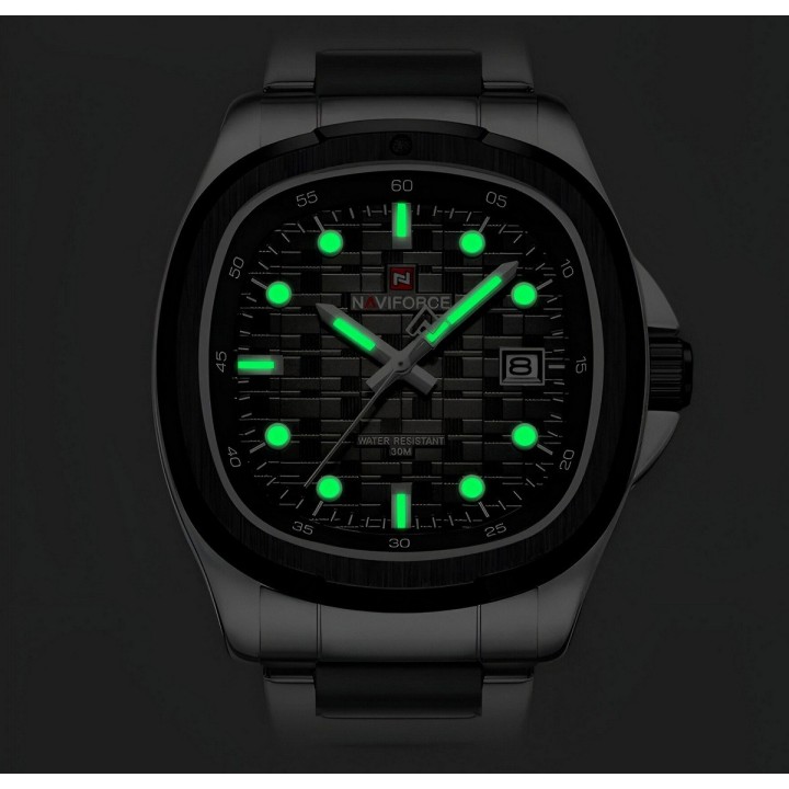 Reloj Naviforce Casual Nf9240 Crono Hombre Acero+ Estuche