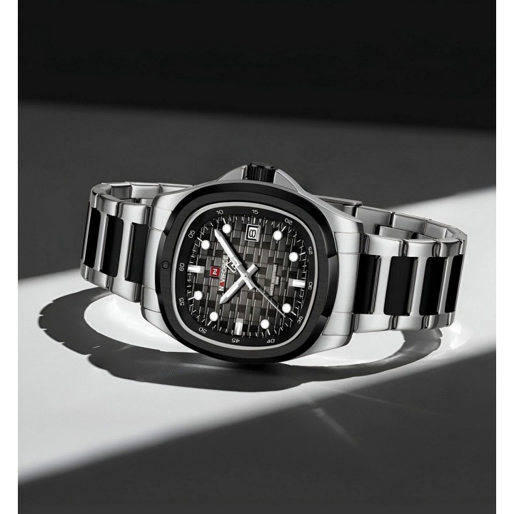 Reloj Naviforce Casual Nf9240 Crono Hombre Acero+ Estuche