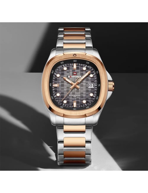 Reloj Naviforce Casual Nf9240 Crono Hombre Acero+ Estuche