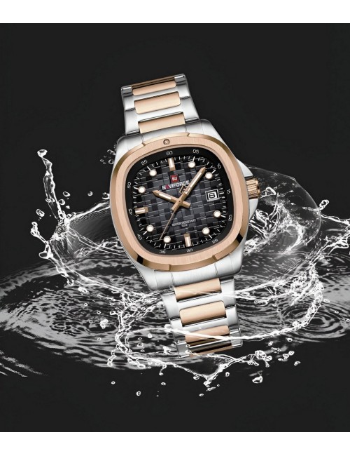 Reloj Naviforce Casual Nf9240 Crono Hombre Acero+ Estuche