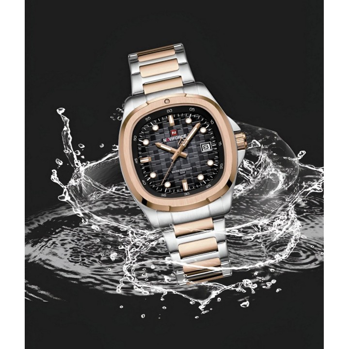 Reloj Naviforce Casual Nf9240 Crono Hombre Acero+ Estuche