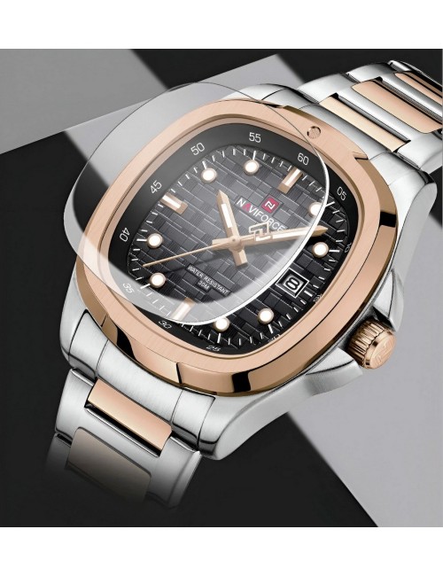 Reloj Naviforce Casual Nf9240 Crono Hombre Acero+ Estuche