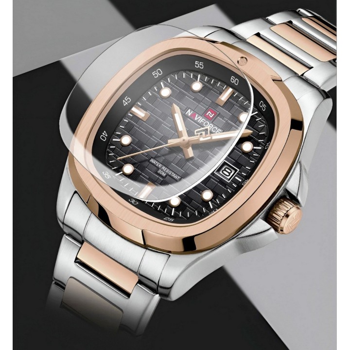 Reloj Naviforce Casual Nf9240 Crono Hombre Acero+ Estuche