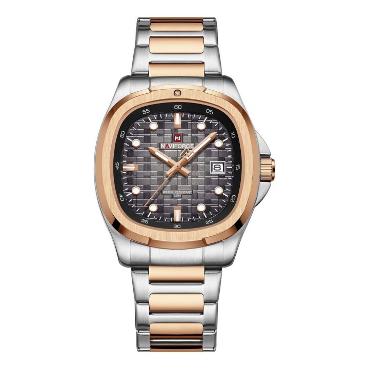 Reloj Naviforce Casual Nf9240 Crono Hombre Acero+ Estuche