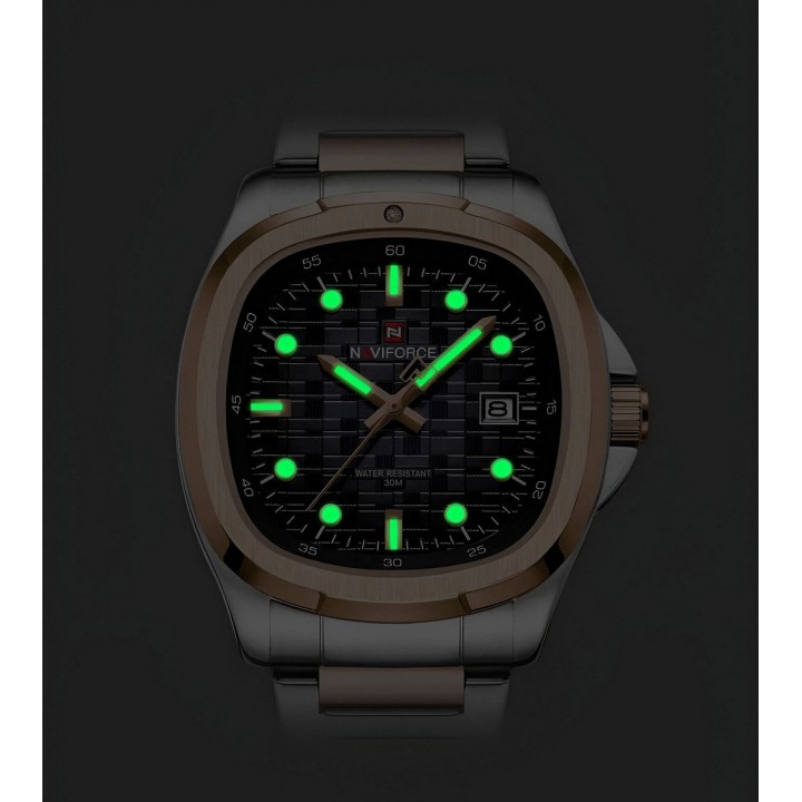 Reloj Naviforce Casual Nf9240 Crono Hombre Acero+ Estuche