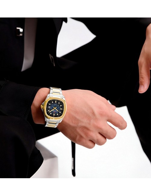 Reloj Naviforce Casual Nf9240 Crono Hombre Acero+ Estuche