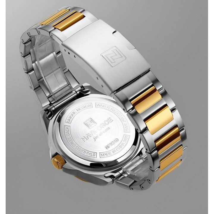 Reloj Naviforce Casual Nf9240 Crono Hombre Acero+ Estuche
