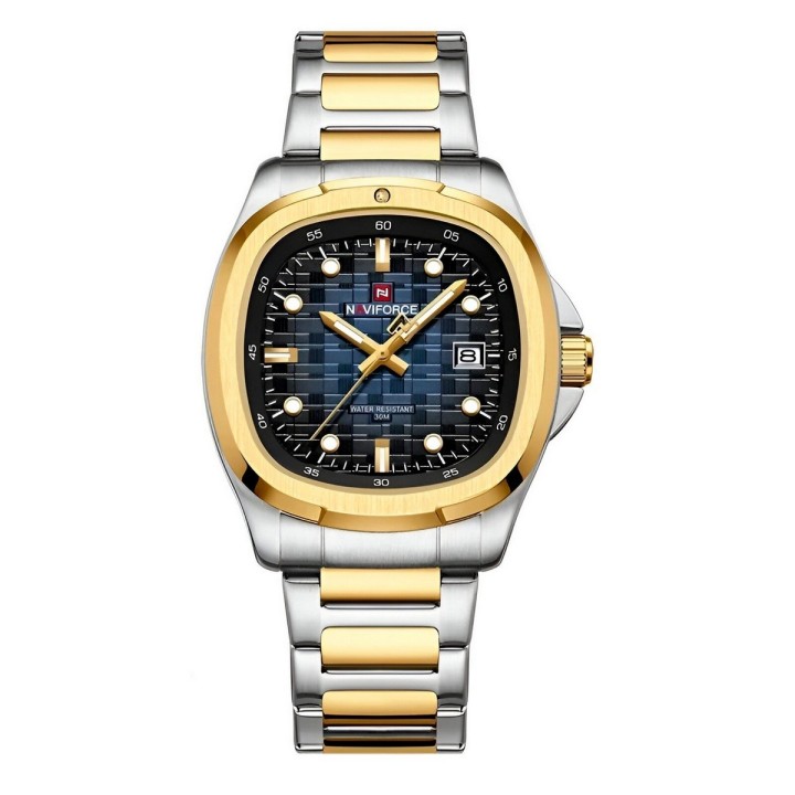 Reloj Naviforce Casual Nf9240 Crono Hombre Acero+ Estuche