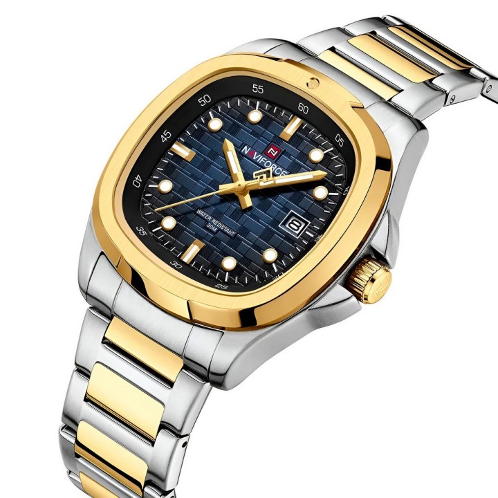 Reloj Naviforce Casual Nf9240 Crono Hombre Acero+ Estuche
