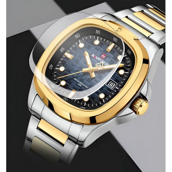 Reloj Naviforce Casual Nf9240 Crono Hombre Acero+ Estuche