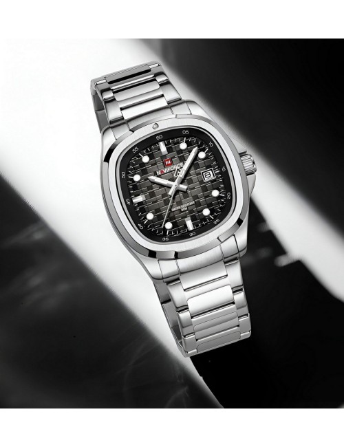 Reloj Naviforce Casual Nf9240 Crono Hombre Acero+ Estuche