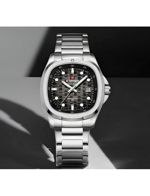Reloj Naviforce Casual Nf9240 Crono Hombre Acero+ Estuche