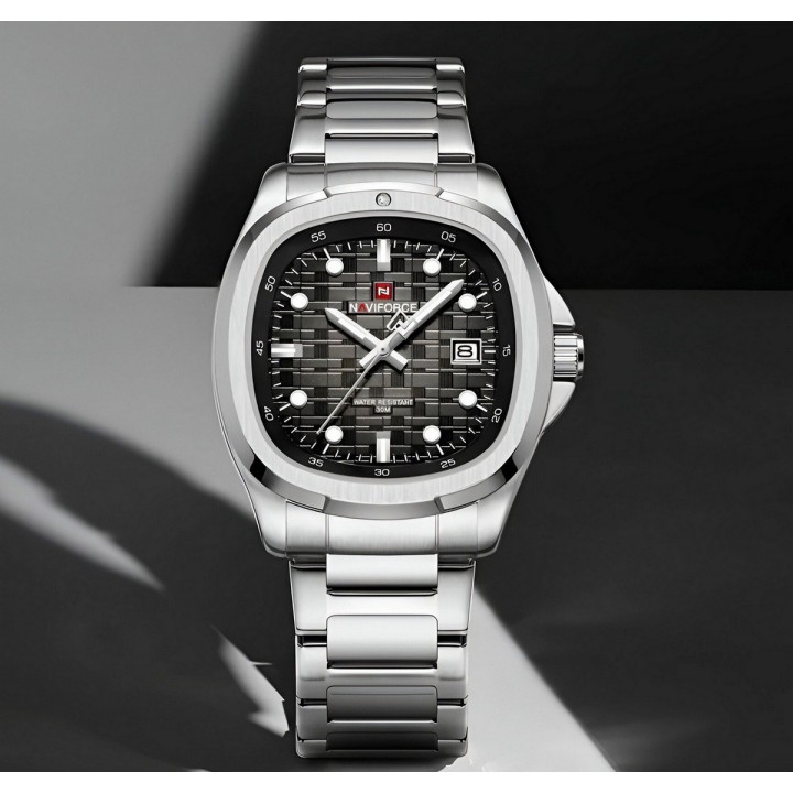Reloj Naviforce Casual Nf9240 Crono Hombre Acero+ Estuche