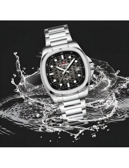 Reloj Naviforce Casual Nf9240 Crono Hombre Acero+ Estuche