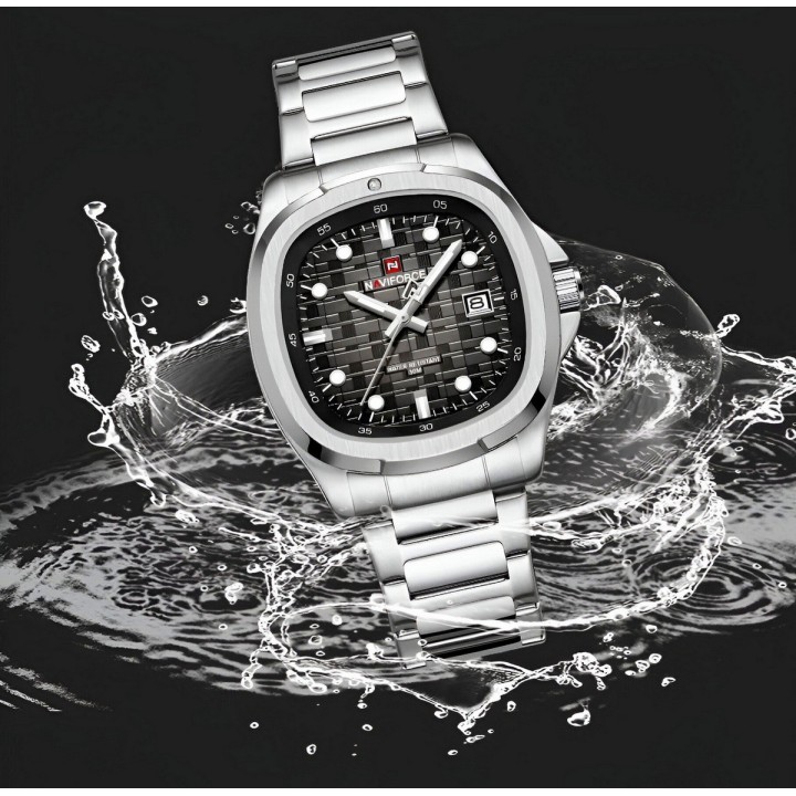 Reloj Naviforce Casual Nf9240 Crono Hombre Acero+ Estuche