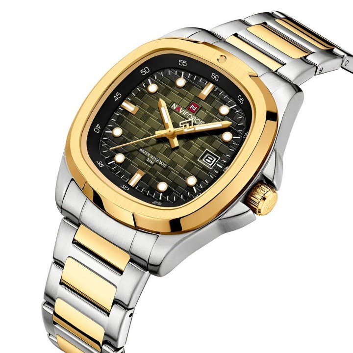 Reloj Naviforce Casual Nf9240 Crono Hombre Acero+ Estuche