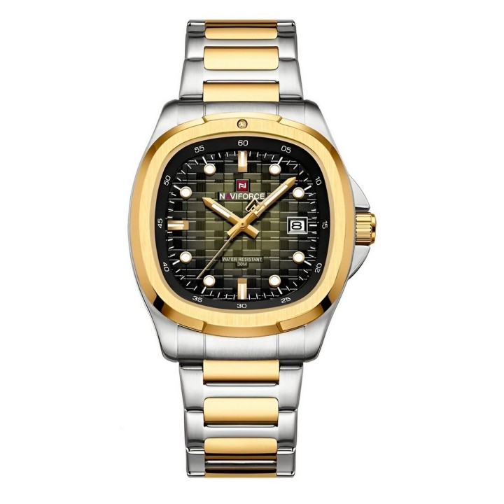 Reloj Naviforce Casual Nf9240 Crono Hombre Acero+ Estuche