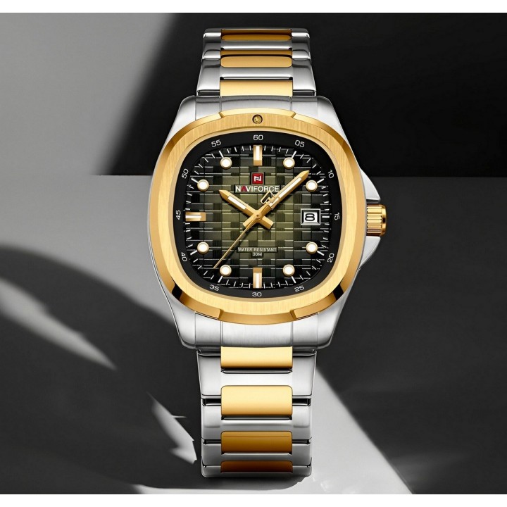 Reloj Naviforce Casual Nf9240 Crono Hombre Acero+ Estuche