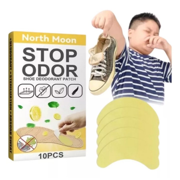 10 Parches Quita Olor De Zapatos Plantilla Antibacterias