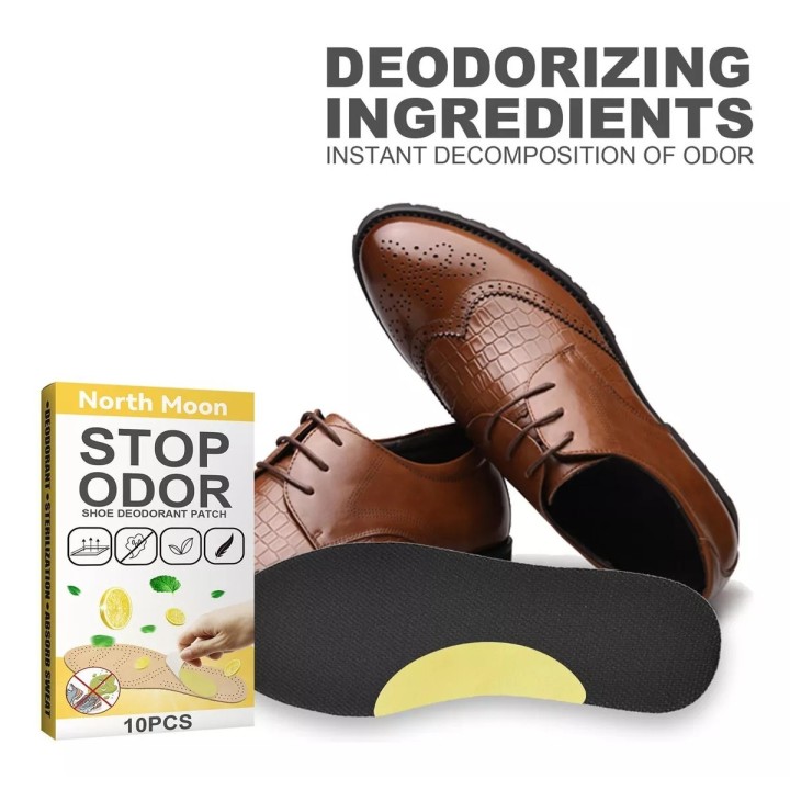 10 Parches Quita Olor De Zapatos Plantilla Antibacterias