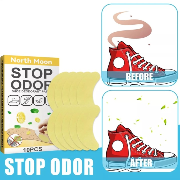 10 Parches Quita Olor De Zapatos Plantilla Antibacterias