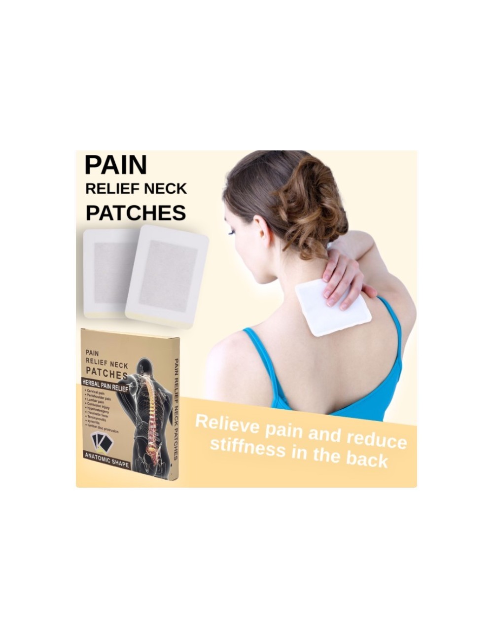 Parche Relajante Dolor Alivio Cervical Herbal