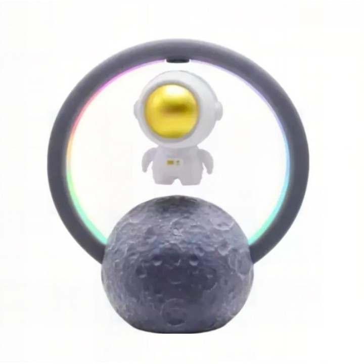 Lampara Astronauta Y Luna Con Luz Led Parlante Recargable
