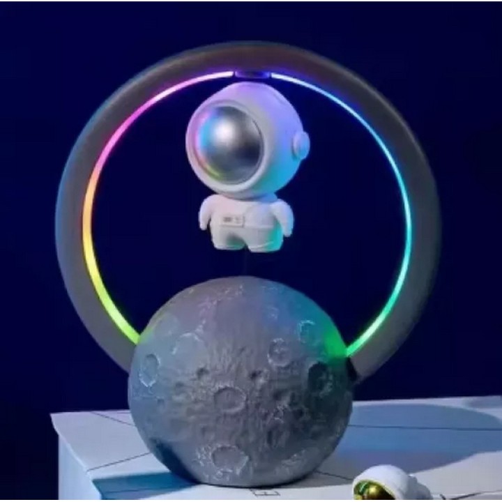 Lampara Astronauta Y Luna Con Luz Led Parlante Recargable