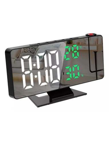 Reloj Despertador Digital Con Proyector De 180° Pantalla Led