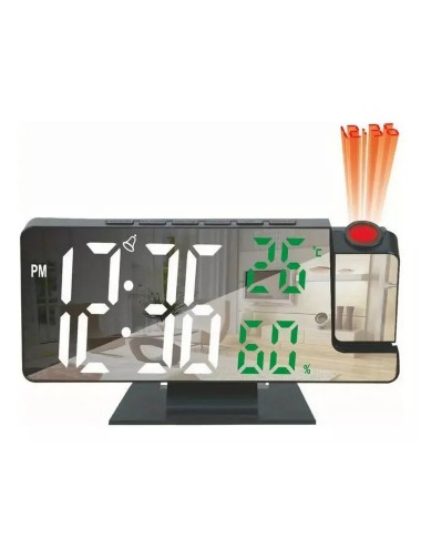 Reloj Despertador Digital Con Proyector De 180° Pantalla Led