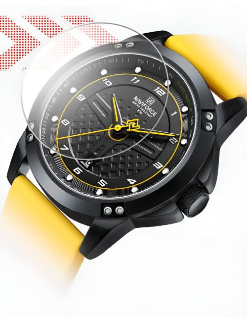 Reloj Naviforce Casual Nf8031 Crono Hombre Goma + Estuche