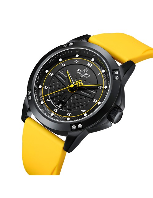 Reloj Naviforce Casual Nf8031 Crono Hombre Goma + Estuche