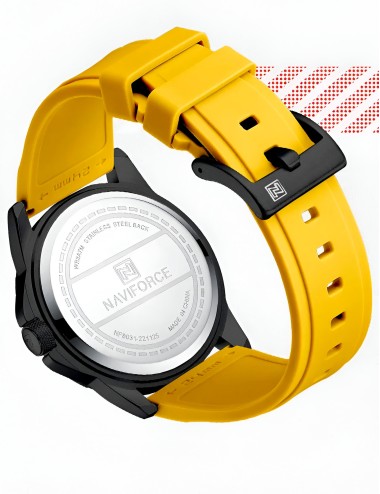 Reloj Naviforce Casual Nf8031 Crono Hombre Goma + Estuche