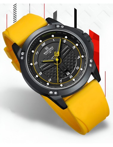 Reloj Naviforce Casual Nf8031 Crono Hombre Goma + Estuche