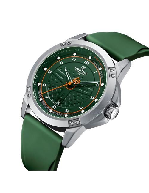 Reloj Naviforce Casual Nf8031 Crono Hombre Goma + Estuche