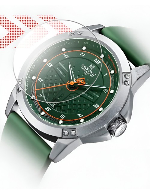 Reloj Naviforce Casual Nf8031 Crono Hombre Goma + Estuche