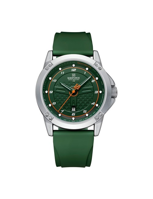 Reloj Naviforce Casual Nf8031 Crono Hombre Goma + Estuche