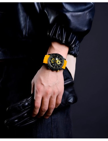 Reloj Naviforce Casual Nf8038 Crono Hombre Goma + Estuche