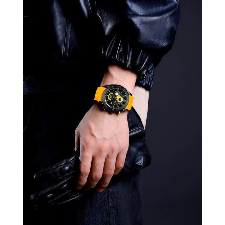 Reloj Naviforce Casual Nf8038 Crono Hombre Goma + Estuche